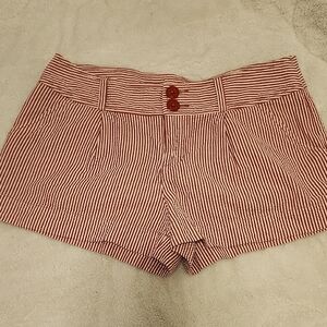 Lux Red High Waist Shorts with Tailored Fit